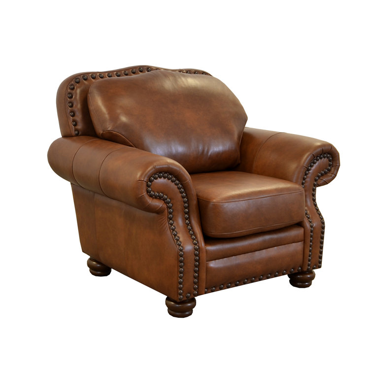 Westland and Birch Parker Leather Club Chair Wayfair